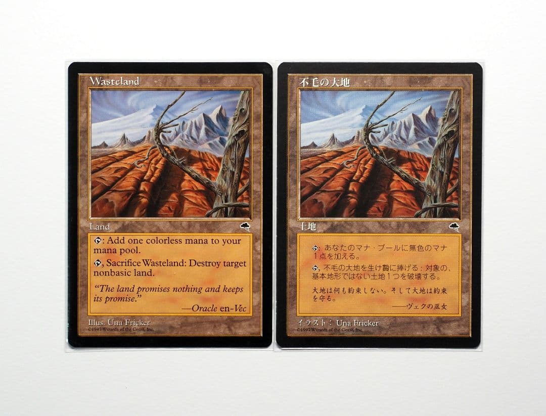 マジックザギャザリング 「不毛の大地」日本語版×1 英語版×1 MTG