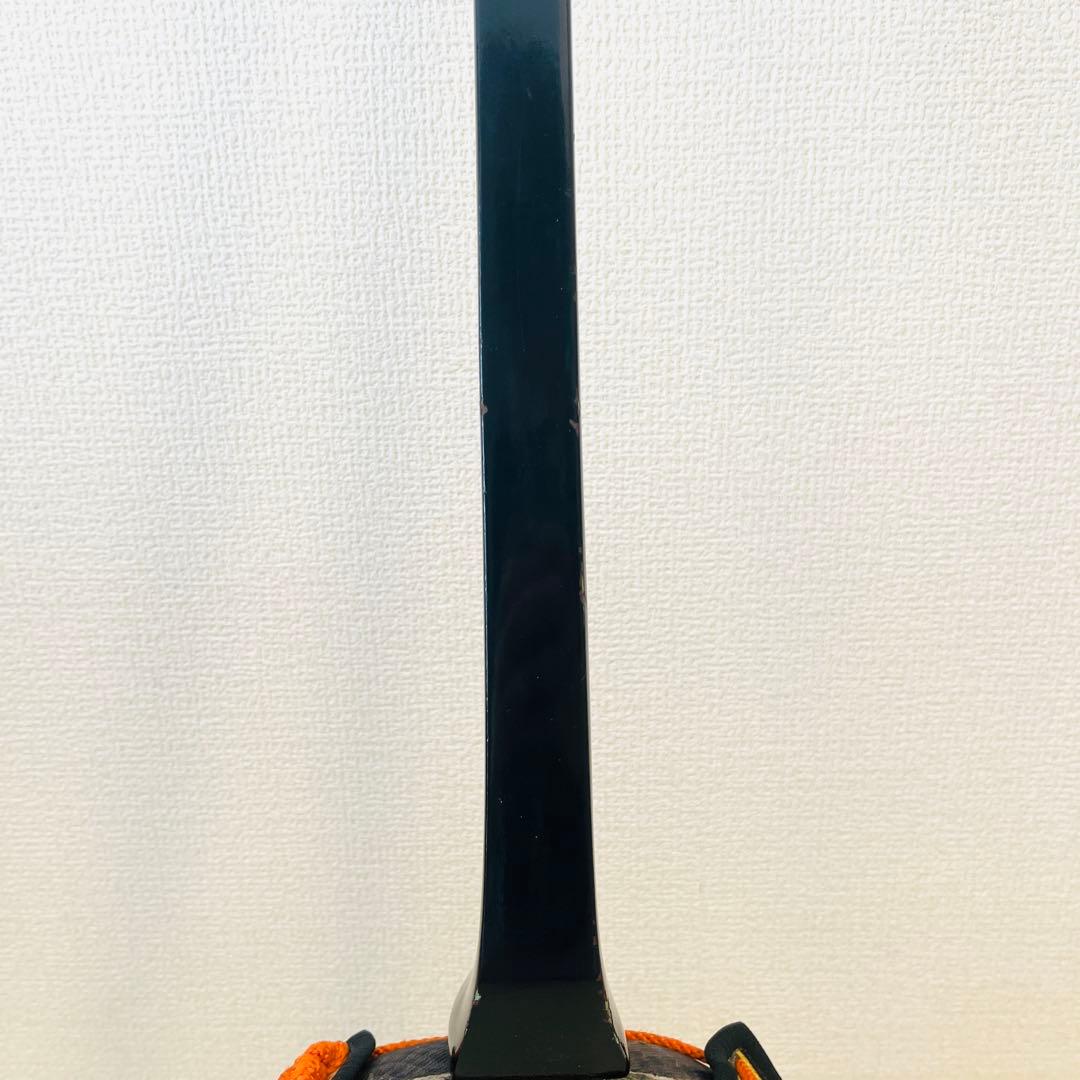 沖縄三線 人工皮 蛇柄 初心者向け 黒塗り棹 練習用