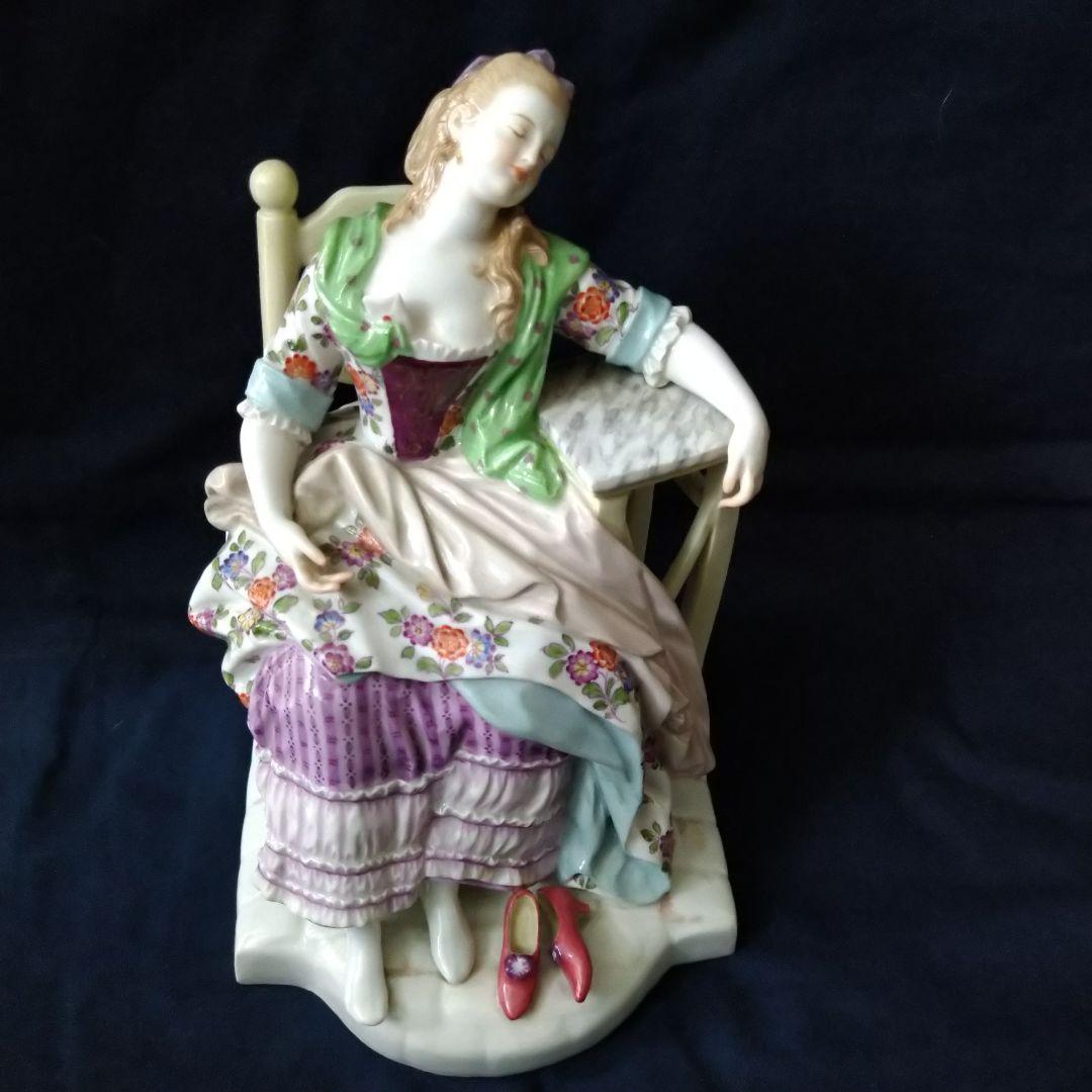 ✤ninni①✤1924年以前マイセンフィギュリン✤『うたた寝』✤