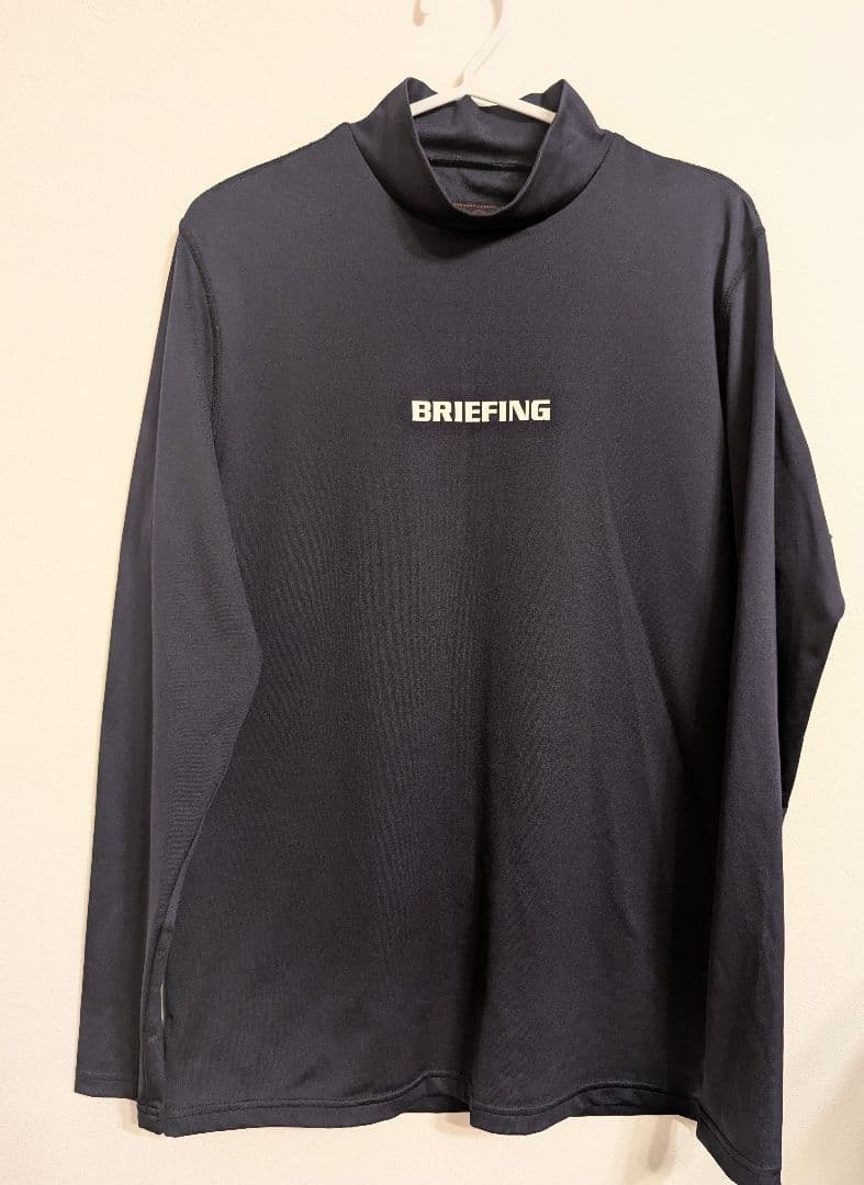 BRIEFING モックネックゴルフ長袖シャツ M　ネイビー