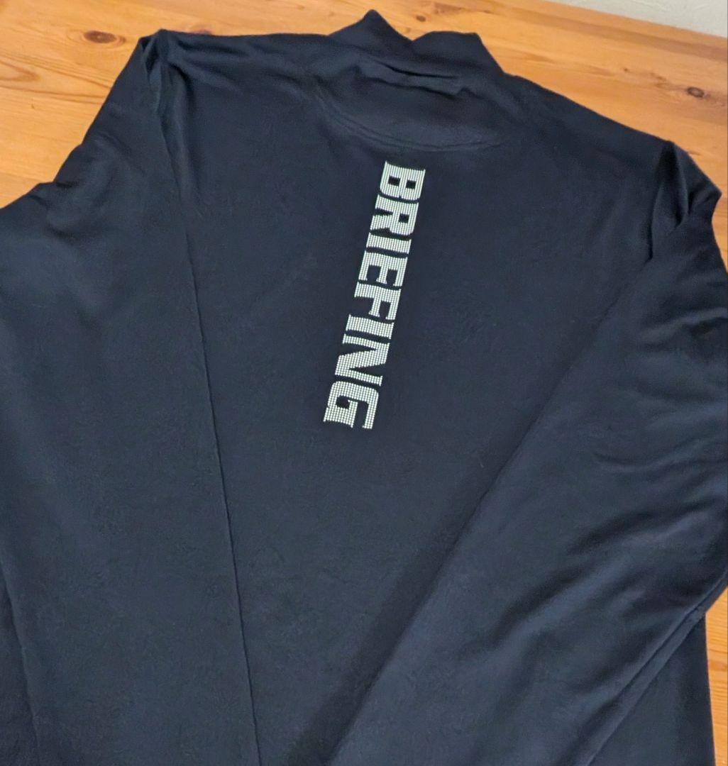 BRIEFING モックネックゴルフ長袖シャツ M　ネイビー