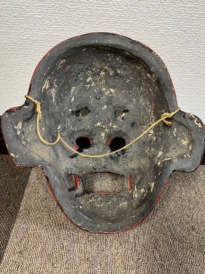 お面　能面　舞楽面　鬼面　般若　神楽面 アンティーク　レトロ　壁掛け　骨董 猿面