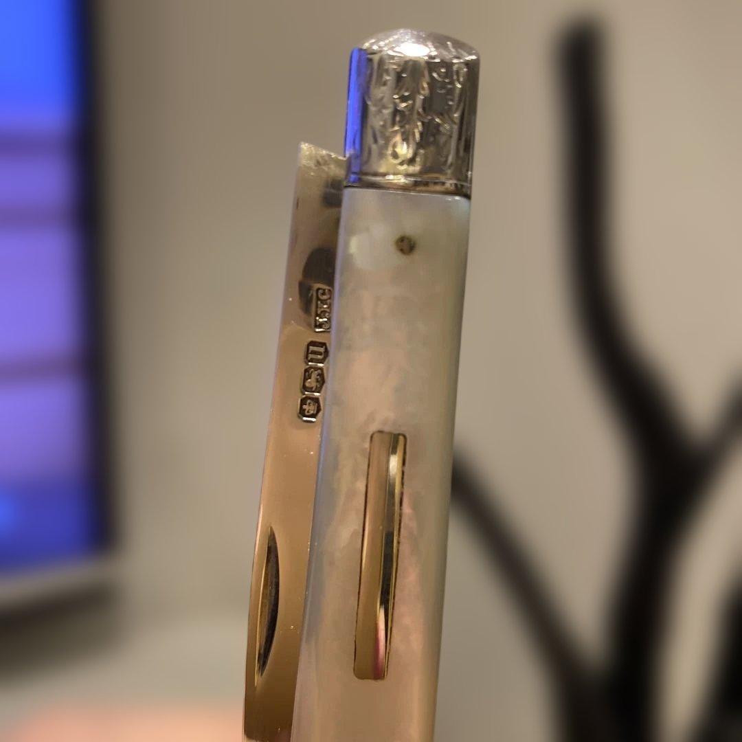 【シェフィールド・ナイフ、高級銀製フルーツナイフ（J.Y.C製）】アンティーク