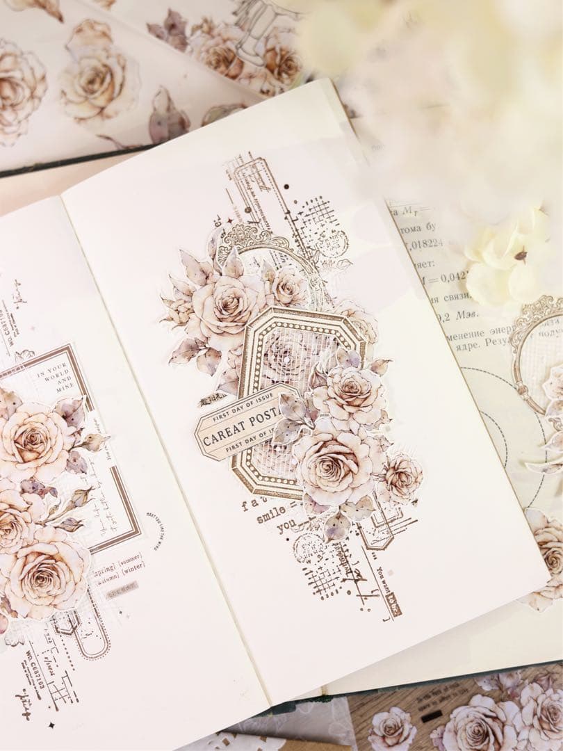 小白家文創《月下温柔》海外マスキングテープ　マステ 【1677】