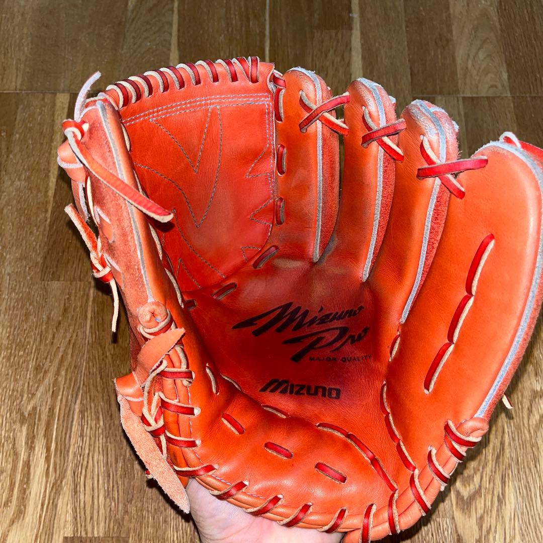 大幅値下げ！Mizuno Pro 硬式投手用グローブ オレンジ