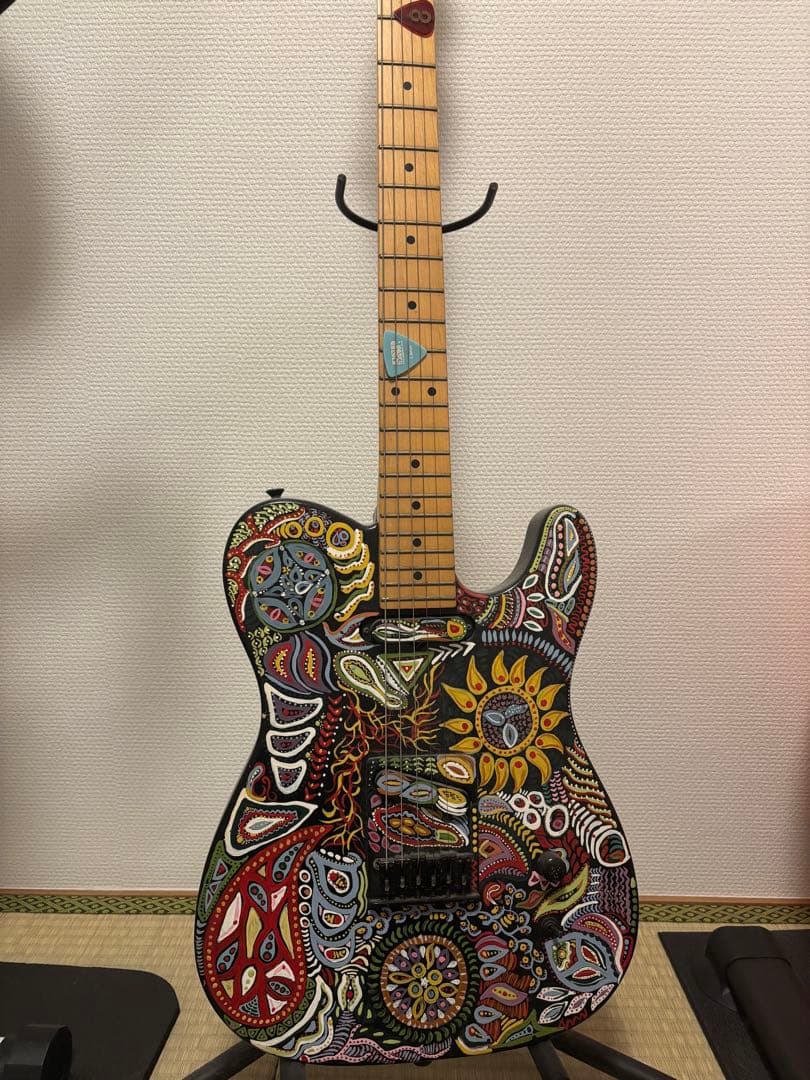 ペイントギター　hideデザイン