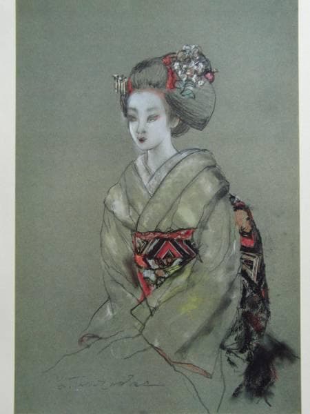 鶴岡義雄、まめ鶴、希少限定大判画集画、新品高級額装付