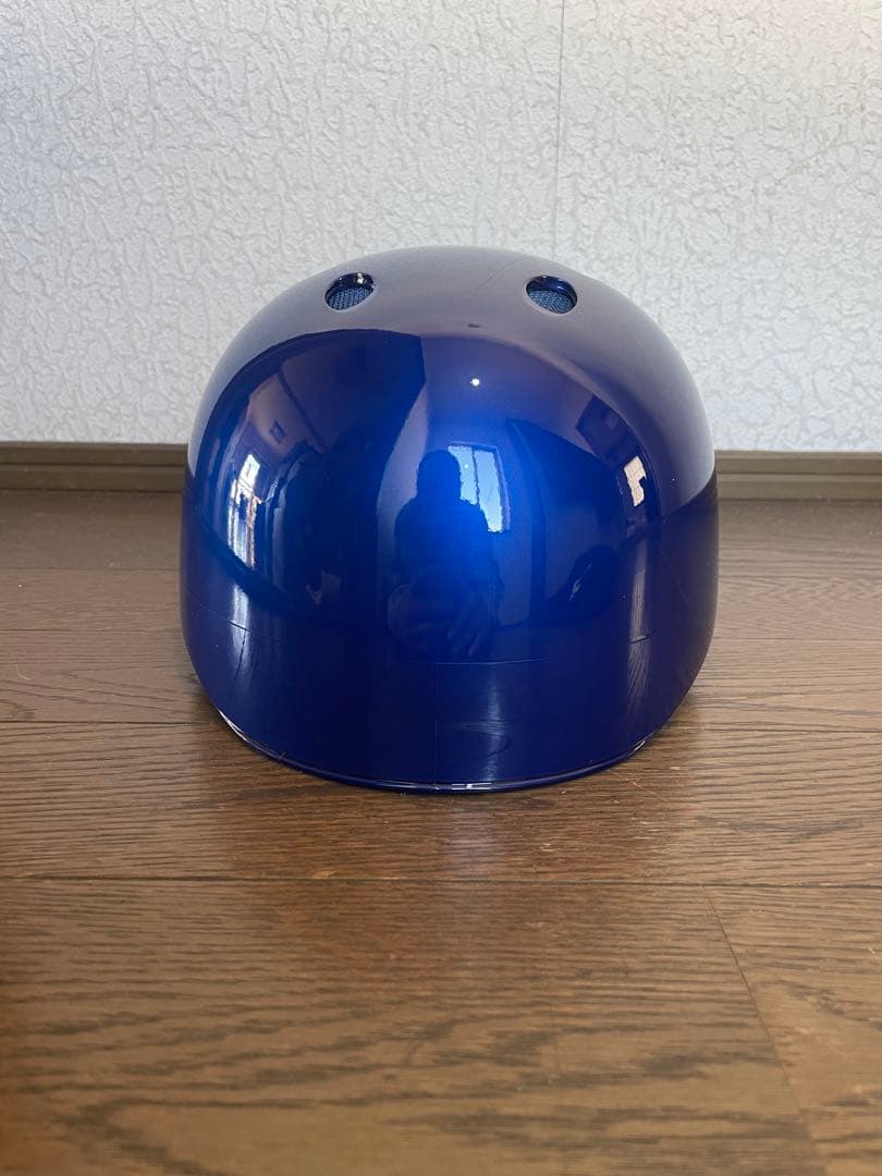 ミズノ限定軟式用　キャッチャー用ヘルメットツバ付き　ロイヤルブルーメタリック　L
