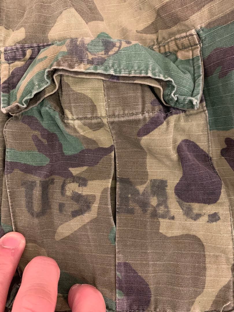 70年製実物 米軍リーフカモ ジャングルフ アティーグ 上下セット ヴィンテージ