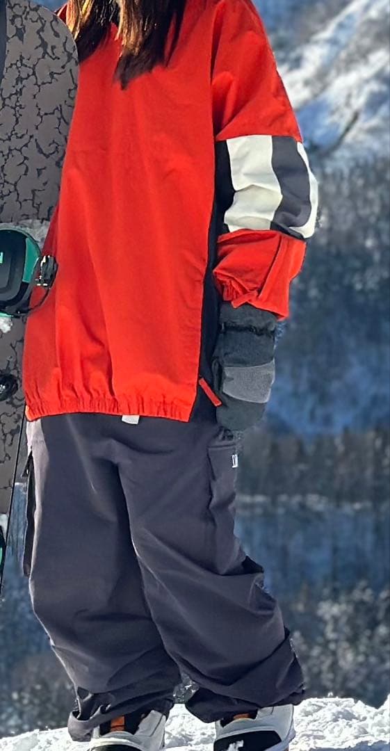 MAHF SUPPLY サイズXL オレンジ Vネックスノーボードウェア