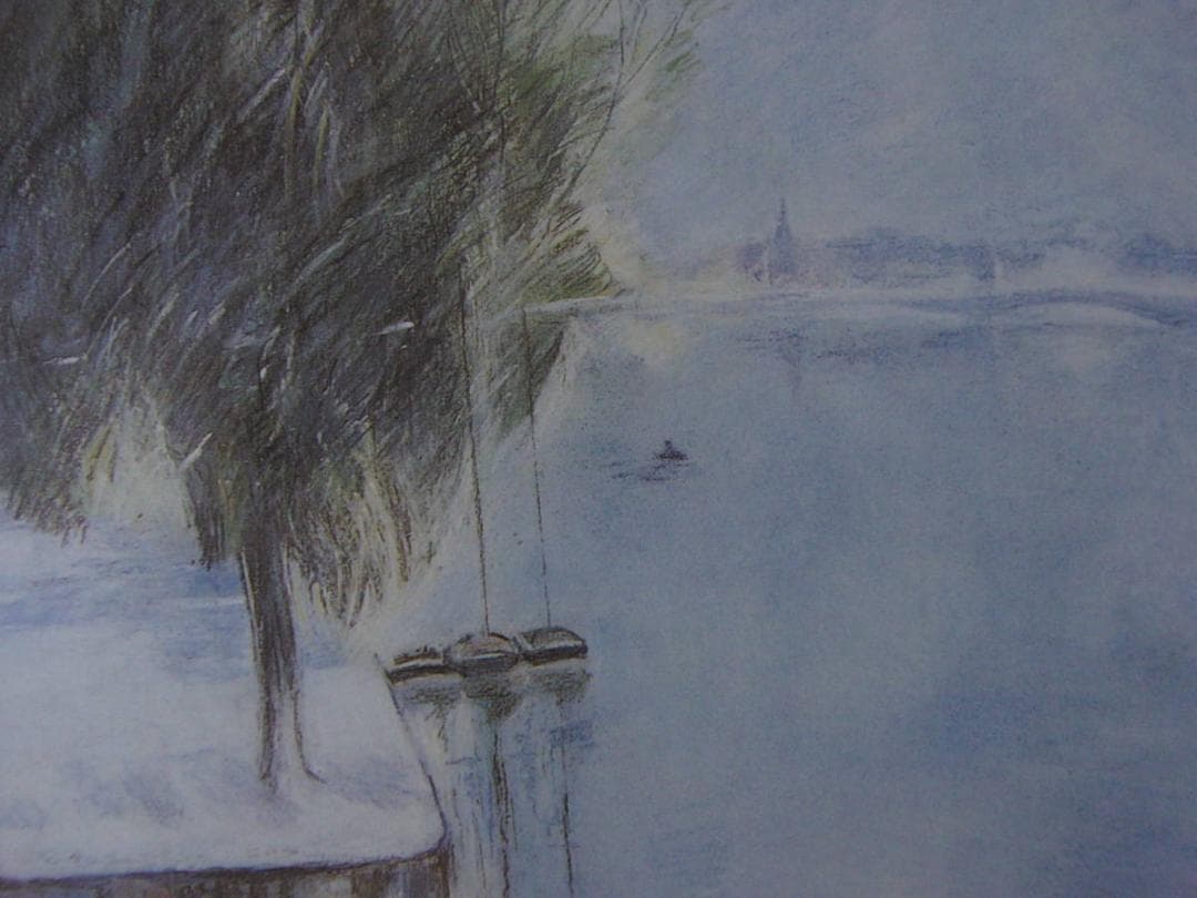 入沢幸、【静穏（アムステルダム）】、希少な額装用画集より