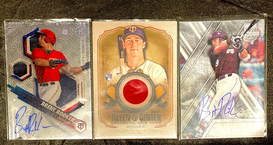 オールスター出場　Brent Rooker 3枚セット(直筆２枚) MLB