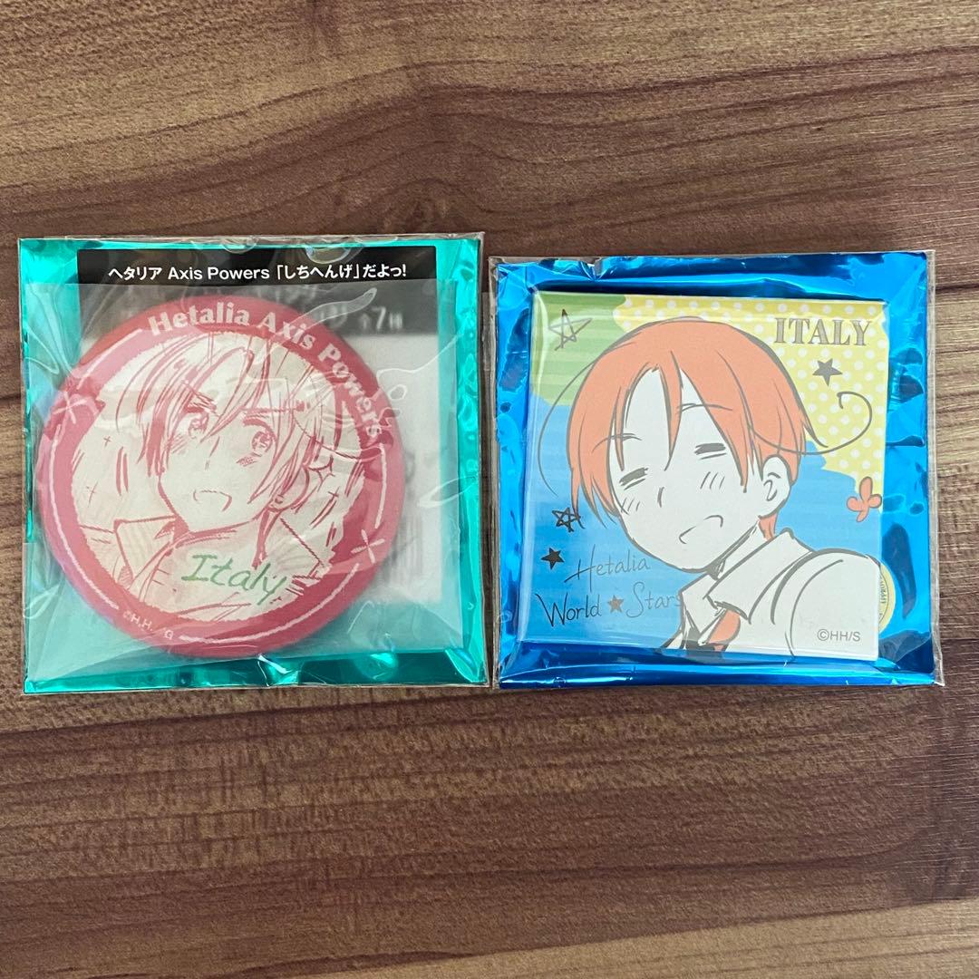 R*O様 ヘタリア イタリア アニメガ スクエア缶バッジ チェンジング缶バッジ