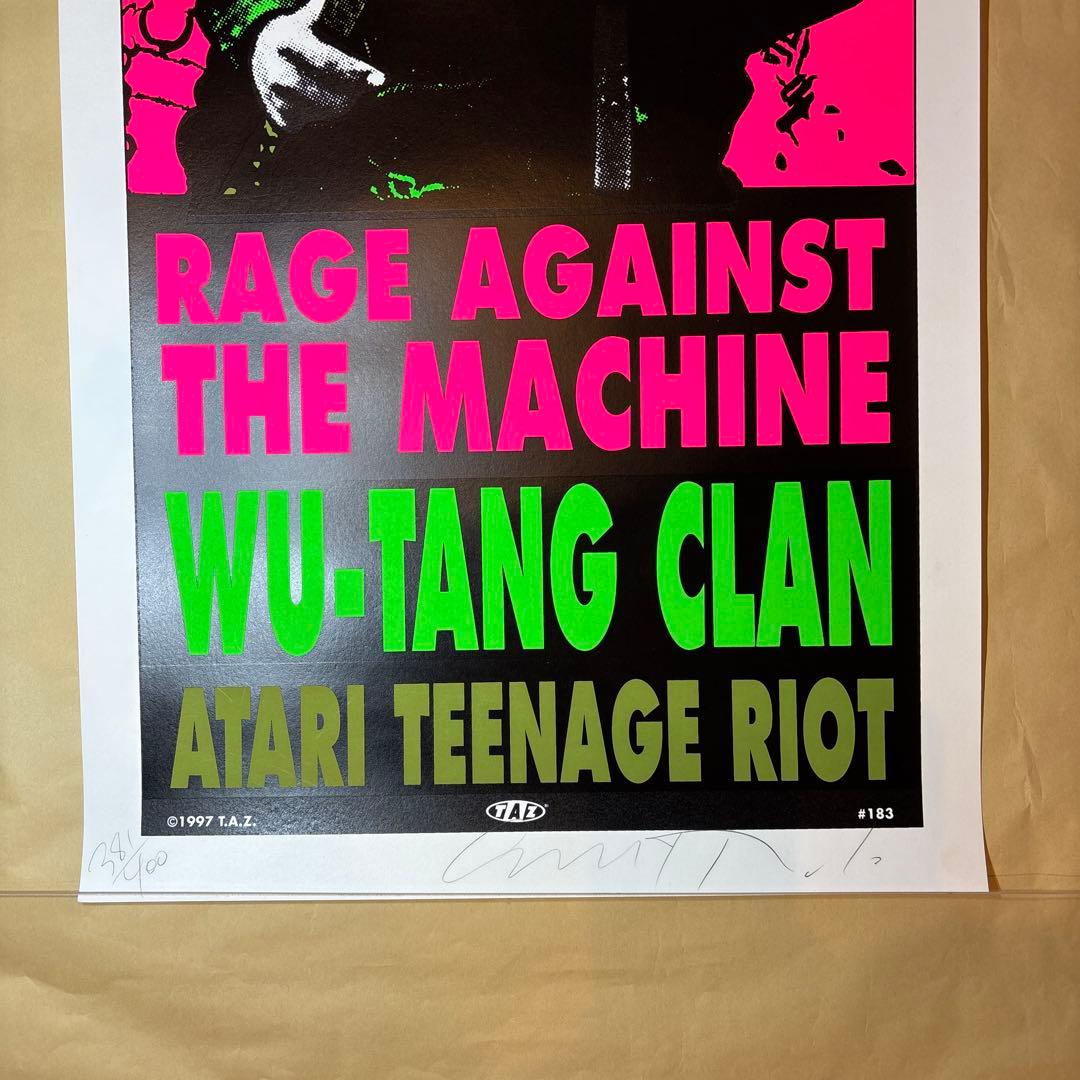 TAZ RAGE AGAINST THE MACHINEシルクスクリーンポスター