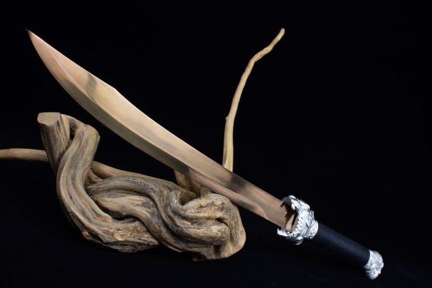 雪紋金単刀 武具　刀装具　日本刀　模造刀