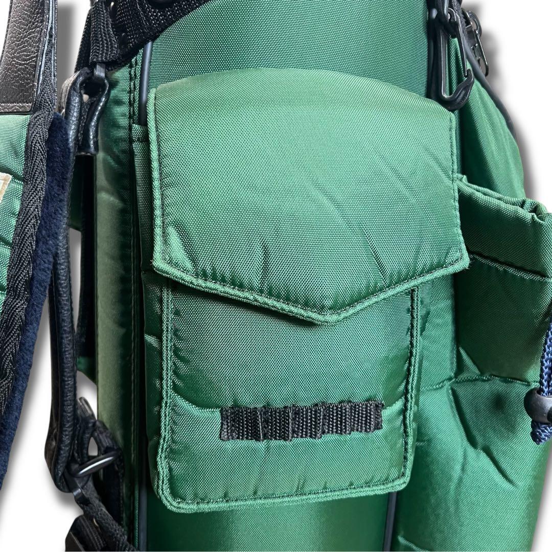 ヴィンテージ 美品 パーリーゲイツ キャディバッグ モスグリーン カーキ ゴルフ