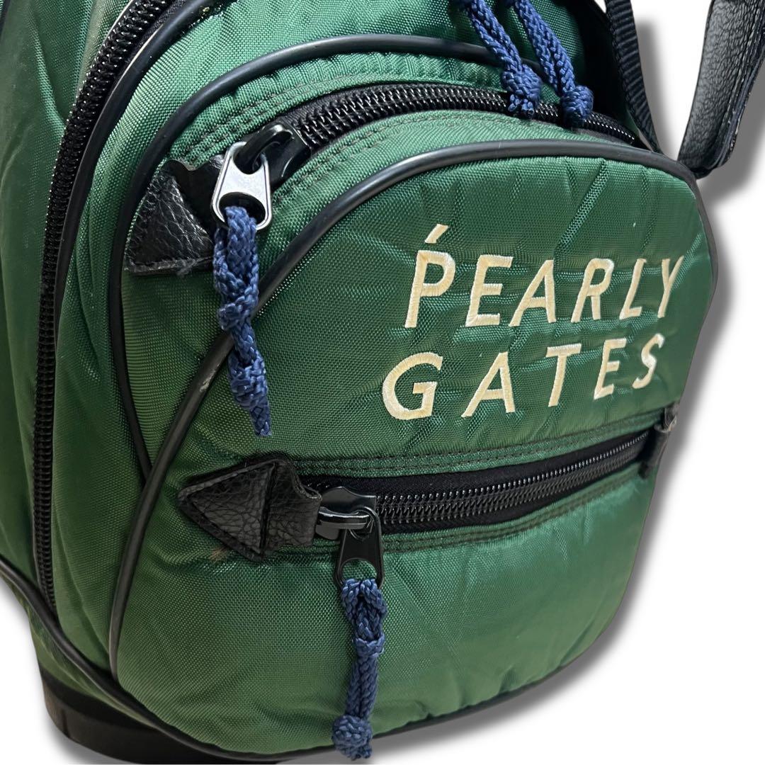 ヴィンテージ 美品 パーリーゲイツ キャディバッグ モスグリーン カーキ ゴルフ