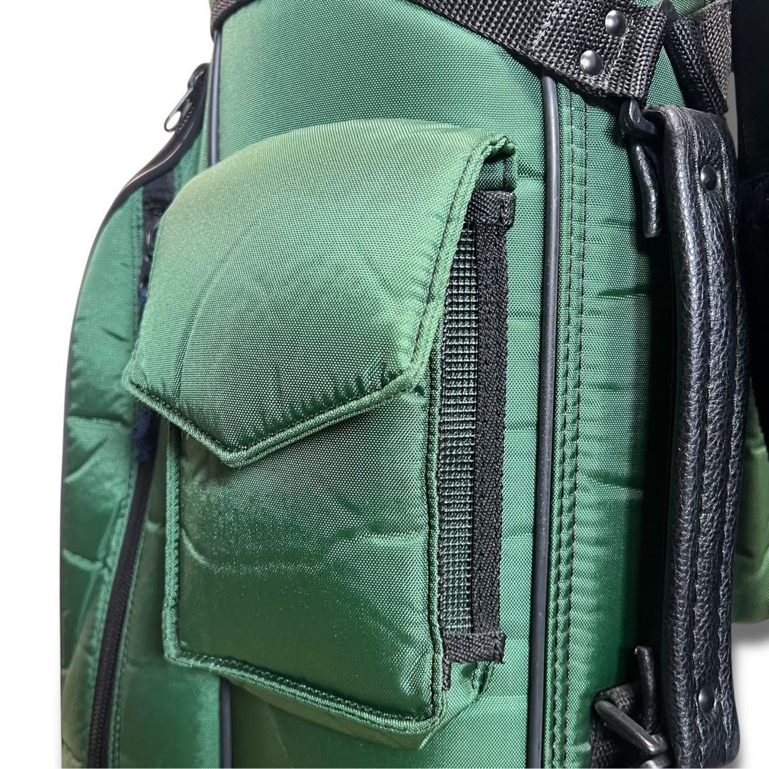 ヴィンテージ 美品 パーリーゲイツ キャディバッグ モスグリーン カーキ ゴルフ