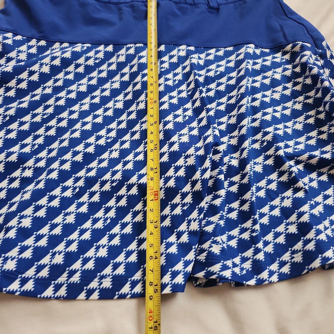 WAAC ゴルフウェア 上下セット青と白の幾何学模様