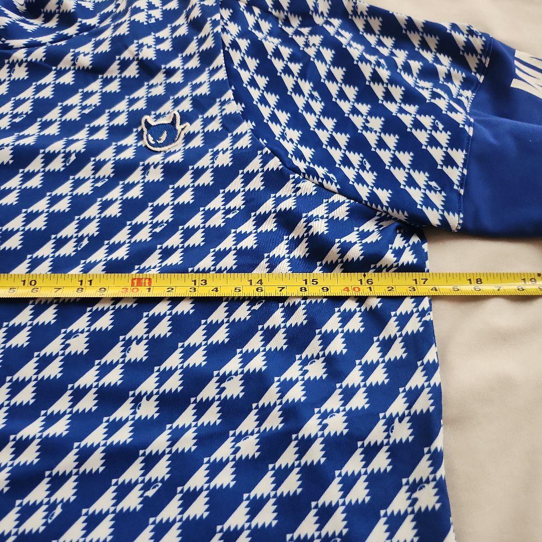 WAAC ゴルフウェア 上下セット青と白の幾何学模様