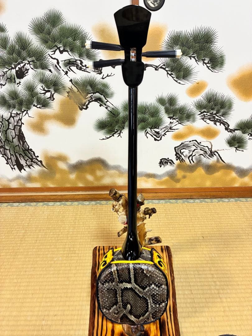 沖縄三線！貴重！知念大工型！本張り【一枚張り】