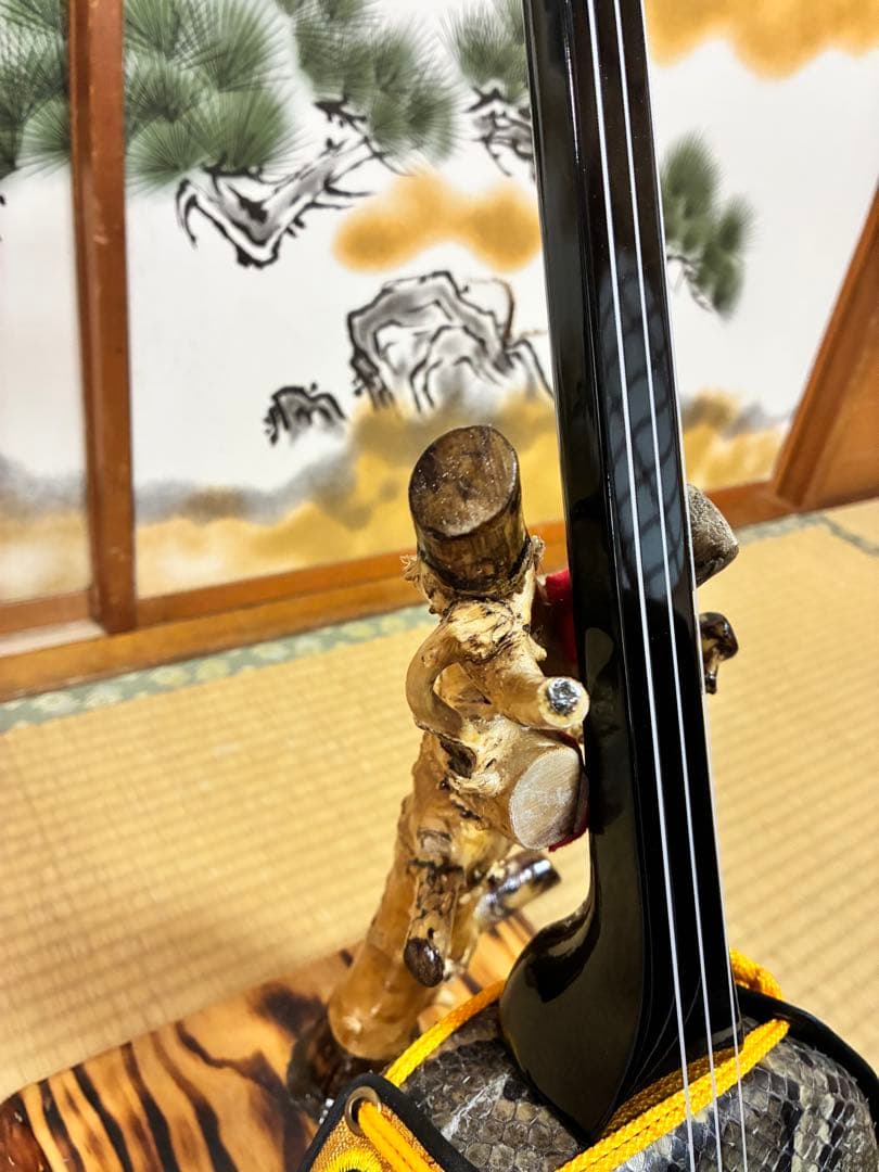 沖縄三線！貴重！知念大工型！本張り【一枚張り】