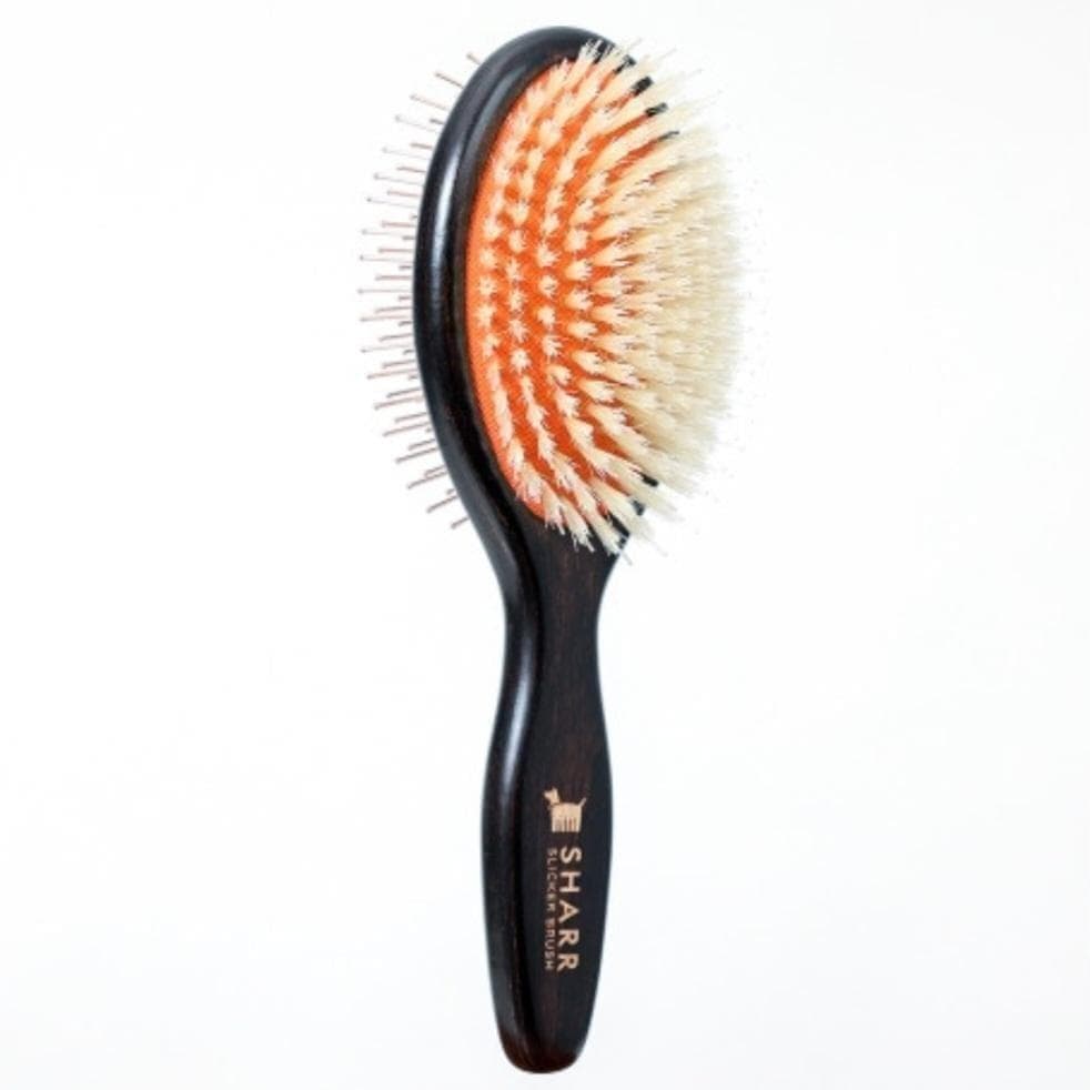 プラチナ　新品未使用 韓国発 SHARR ペットブラシ 黒 オレンジ 犬