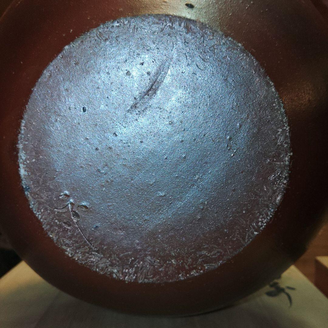 備前焼　名工・小橋赤心　壺　花瓶　共箱付き