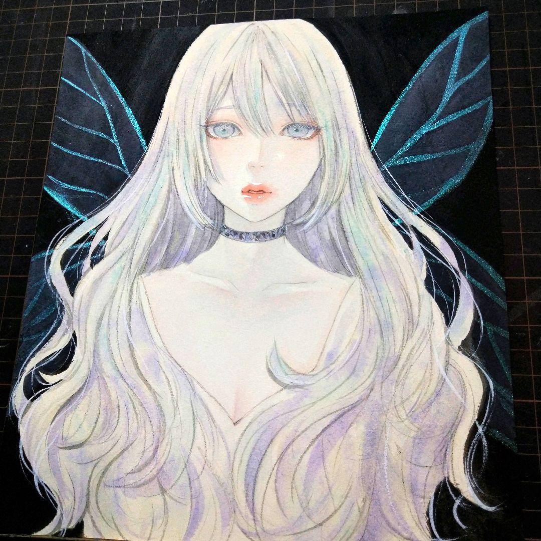 24217E 肉筆原画　水彩画　絵画　ファンタジー　ヒーリングアート