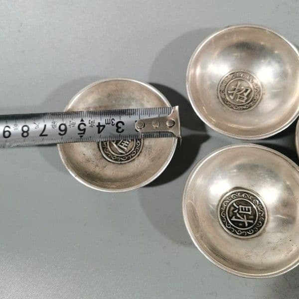 銅器 浮彫 招財進宝 日進斗金 銅碗 4点 工芸品 美術品 置物