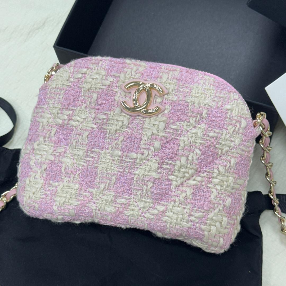 限定版✨非売品ピンク ツイード ショルダーバッグ