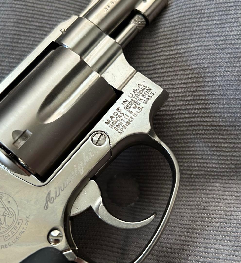 【タナカ】S&W M442 AWニッケルフィニッシュ　HOGUEラバーグリップ