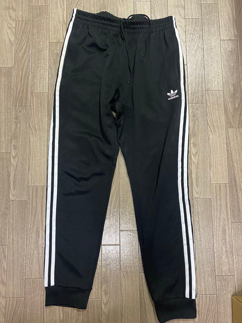 adidas 3本ライン ブラック トレーニングパンツ