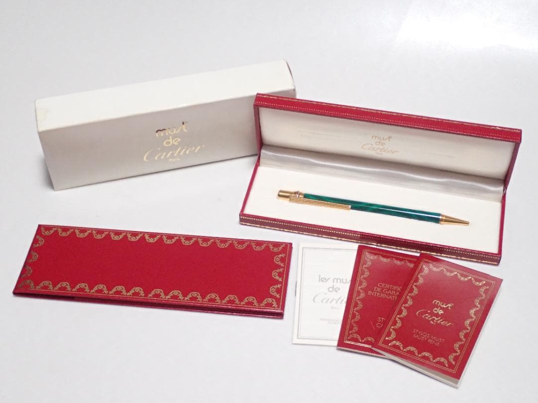 Cartier カルティエ ボールペン トリニティ マーブル 筆記可 付属品有