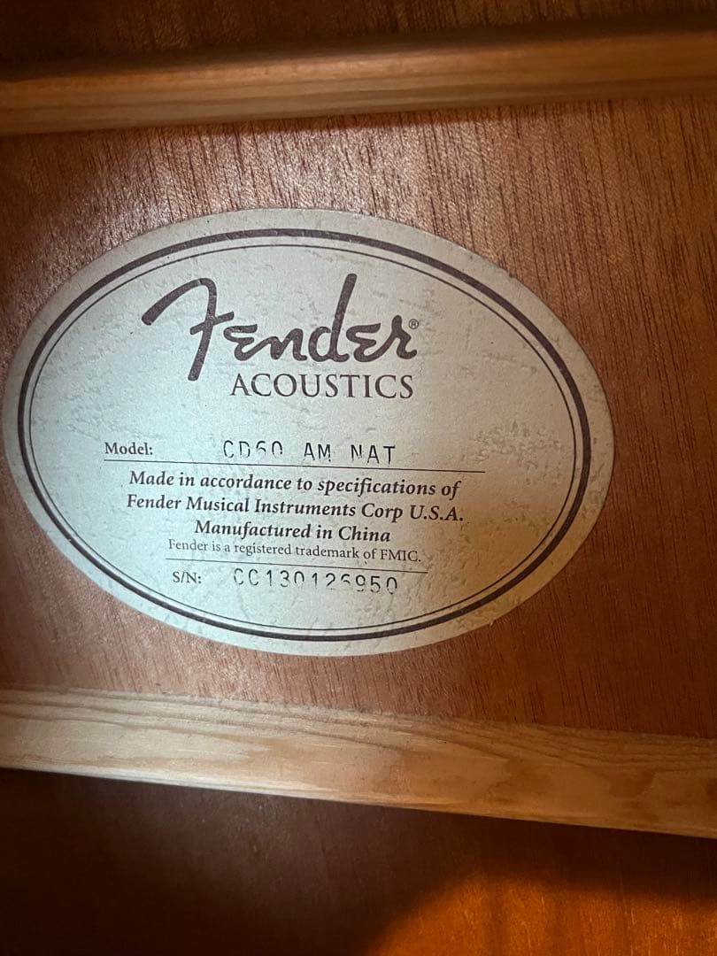 【美品】Fender フェンダー アコースティックギター CD60 AM