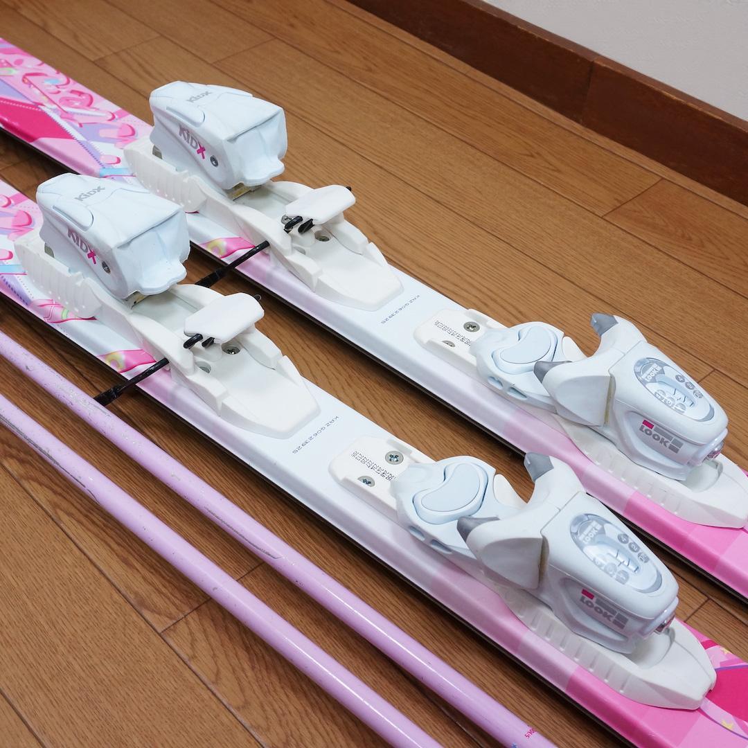 メンテ済 137cm 靴23cm KAZAMA スキーセット (140)