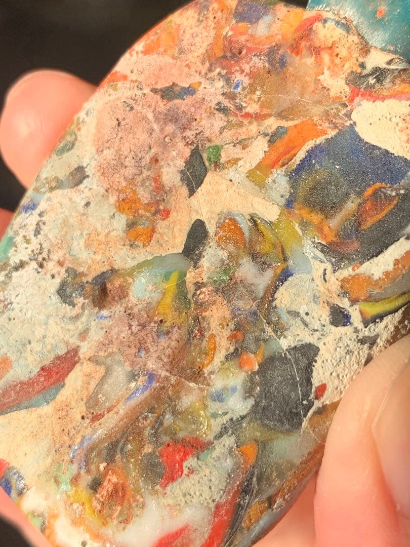 紀元前1500年頃フェニキアビーズ　ローマンガラス　とんぼ玉　出土品　根付　石器