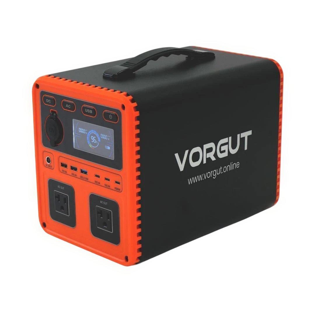 ポータブル電源　充電式　移動バッテリー 黒/オレンジ　p15　新品