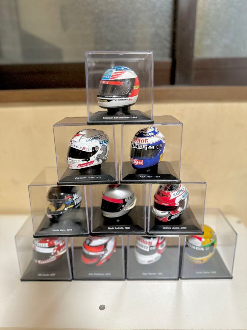 フルセット、ビッグスケールF1コレクション　1／5スケールヘルメットコレクション