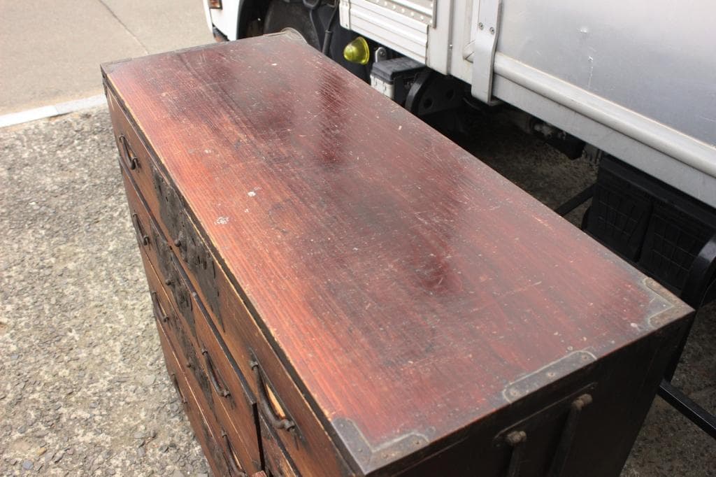 時代物 古い衣装箪笥 古民家 和風 骨董 時代箪笥 インテリア 古家具 古民具