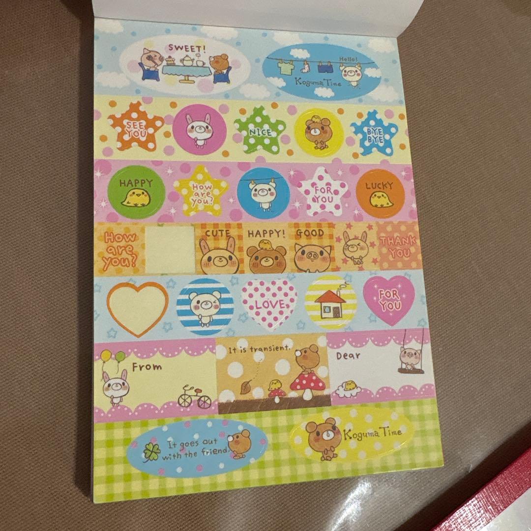 平成レトロ 女児 メモ帳　動物 犬 わんこ くま　一期一会