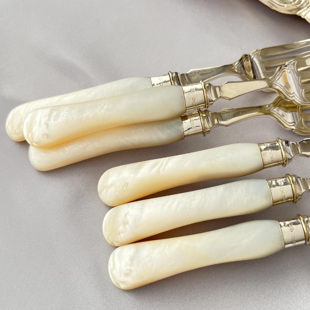 【John Biggin】【白蝶貝/純銀継手 】 マザーオブパール