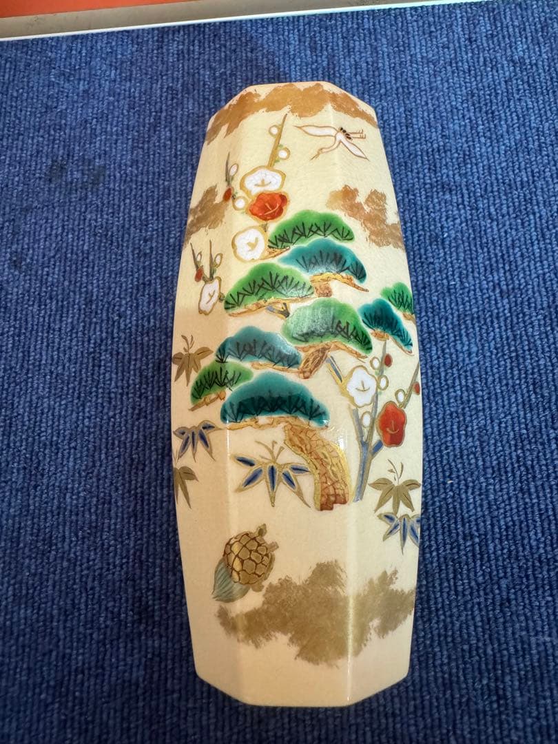 1586 茶道具　前田宝泉作　松竹梅鶴亀文　ぶりぶり香合