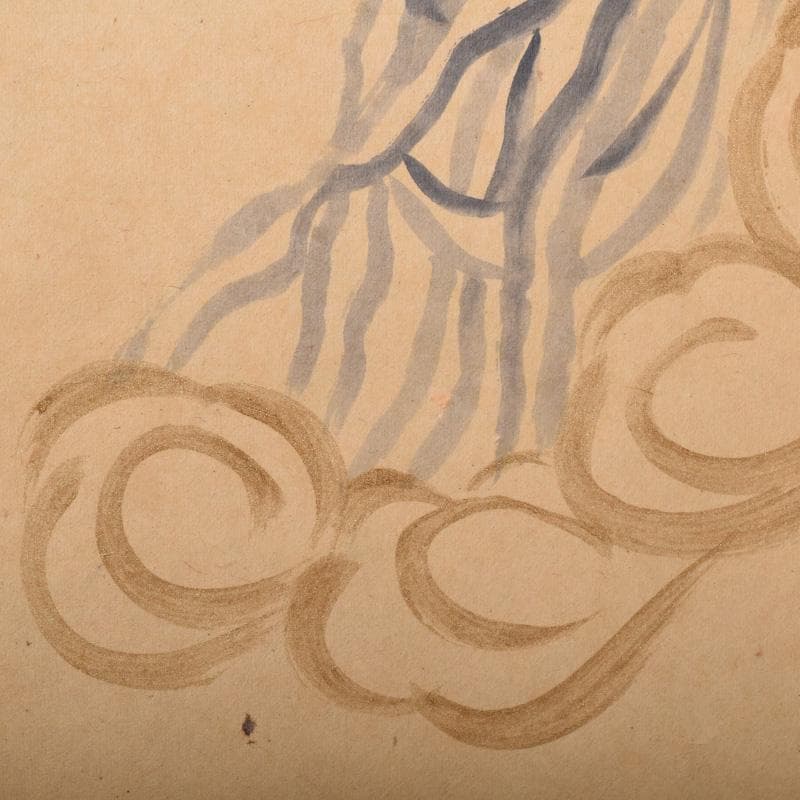 掛軸　大徳寺大仙院　尾関（桃林）宗園筆　延命十句観音経　画賛　N　7358