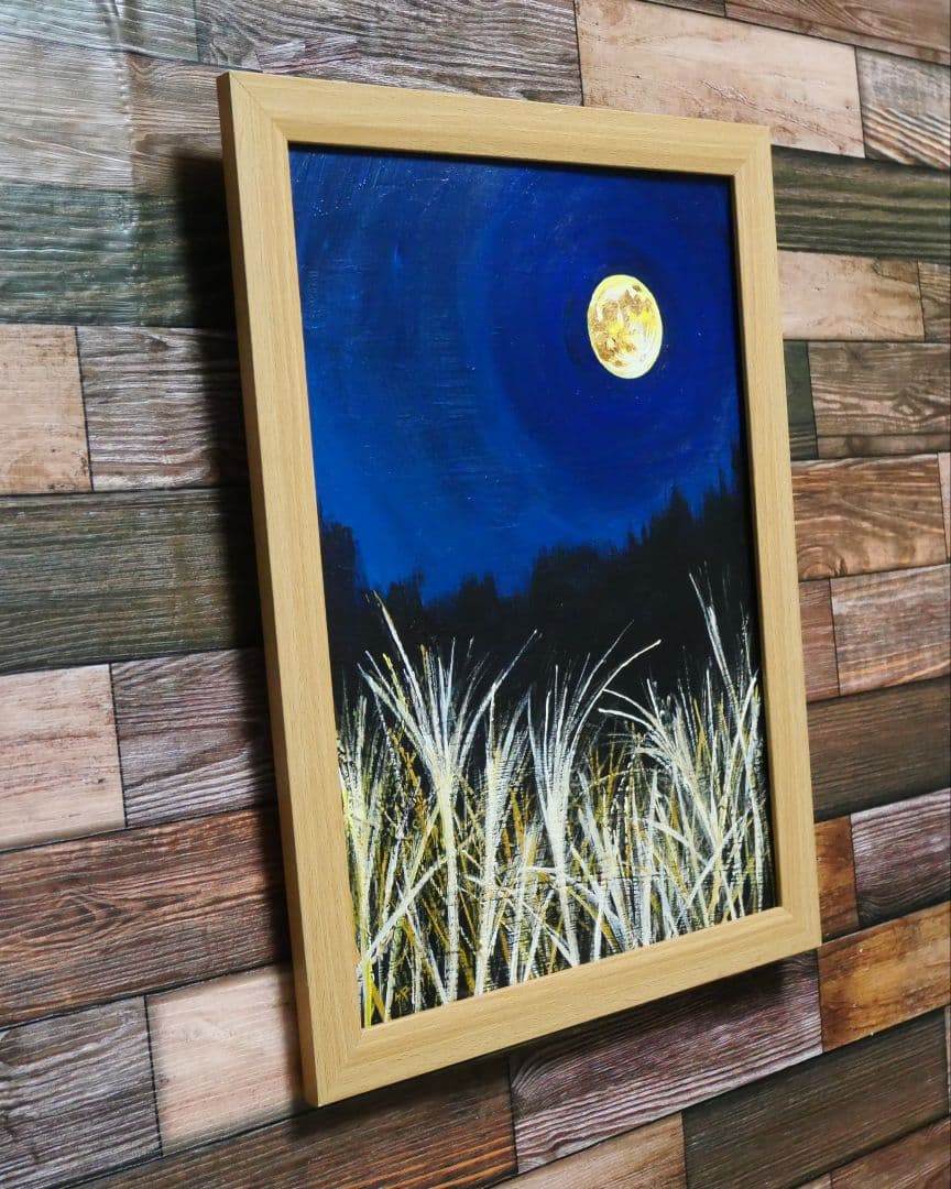 油絵 絵画 【十五夜の月】