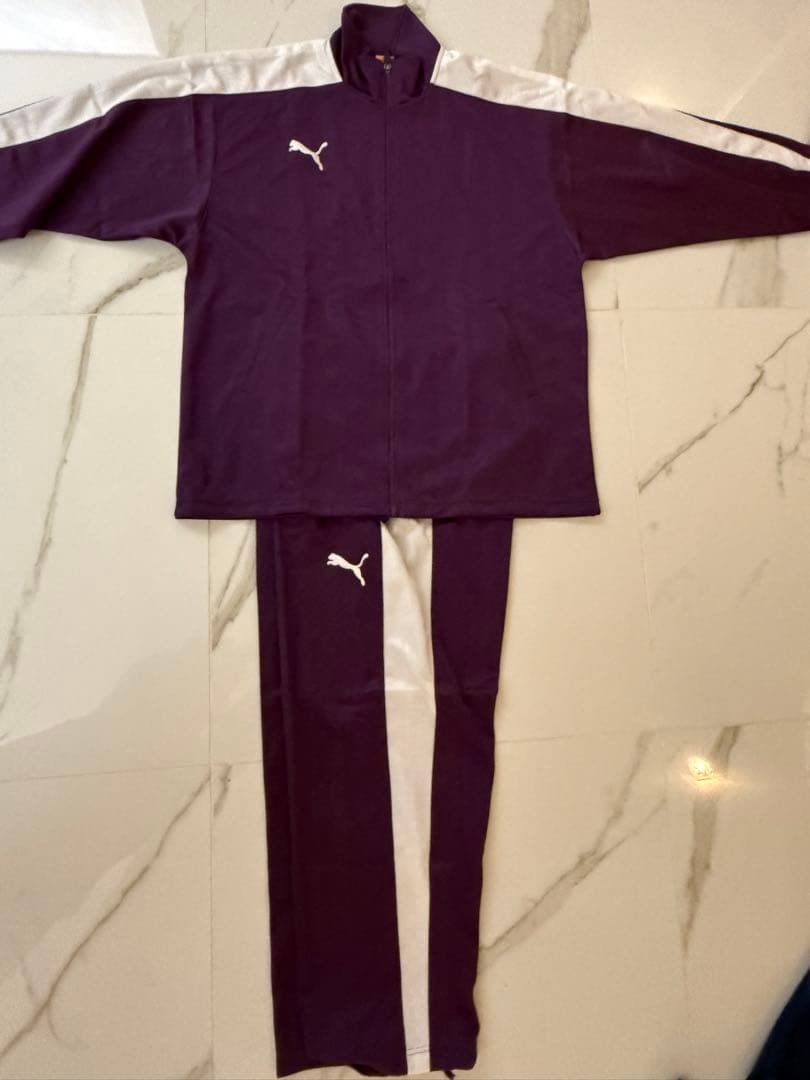 Puma メンズジャージ上S〜M下Sセット 紫
