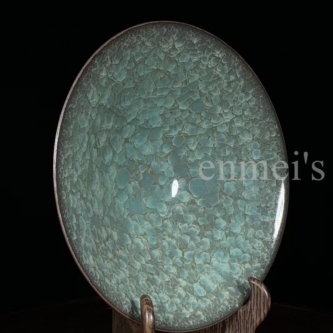 中国古美術・旧蔵品 宋代 官窑 冰裂纹斗笠碗（広口碗）・置物・茶道具・文房具