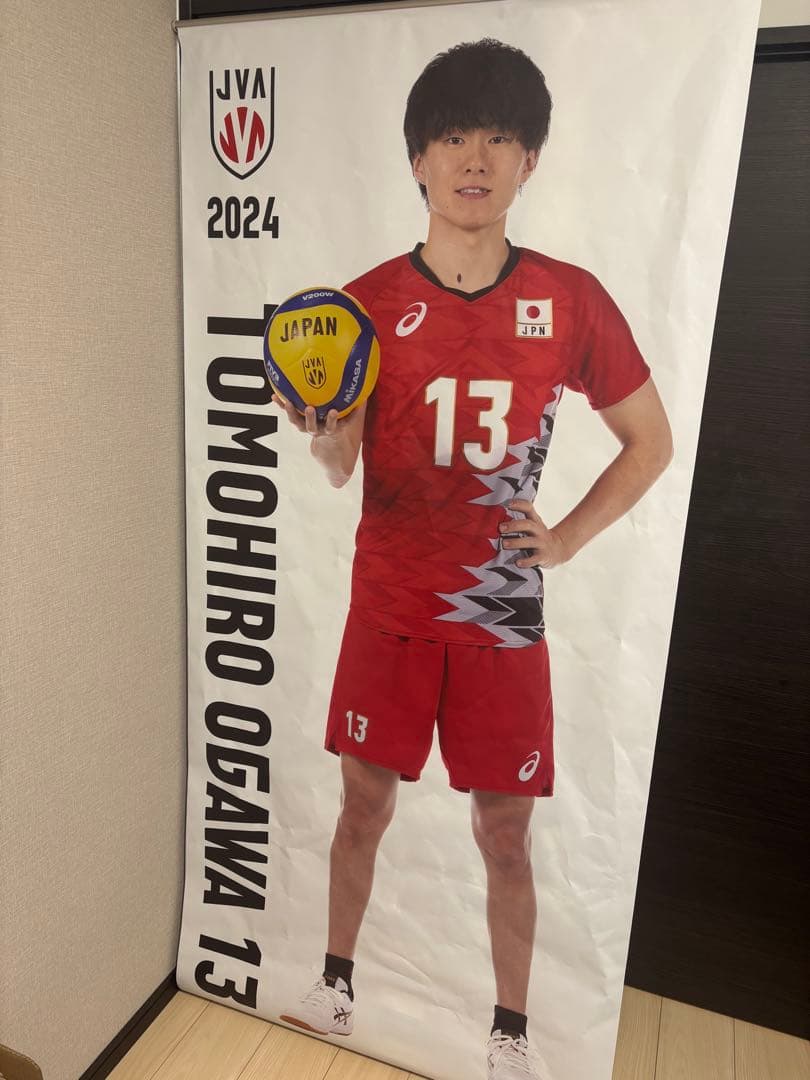 小川智大選手　等身大タペストリー