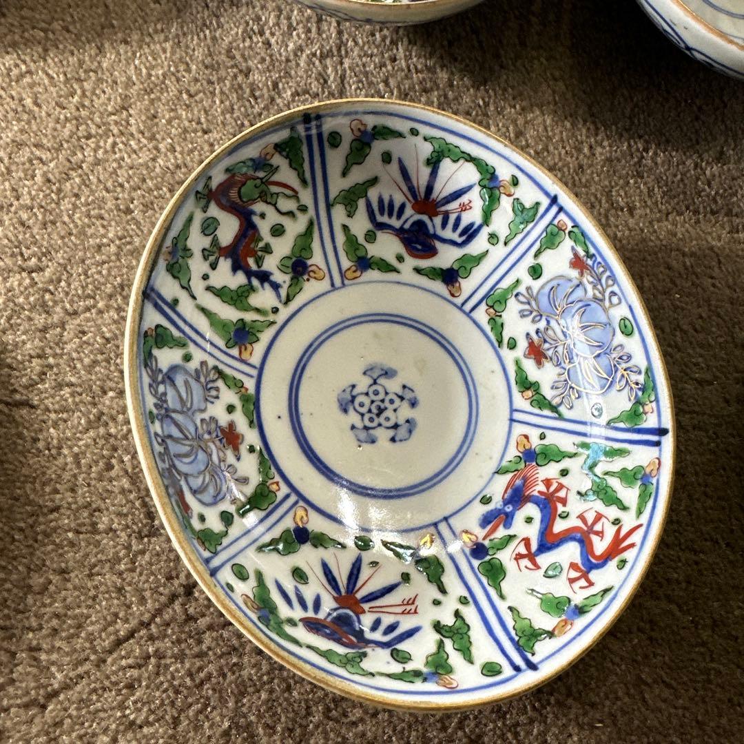 大明萬暦年製 中国 明王朝時代 大量14点 時代物 骨董品 中皿 景徳鎮