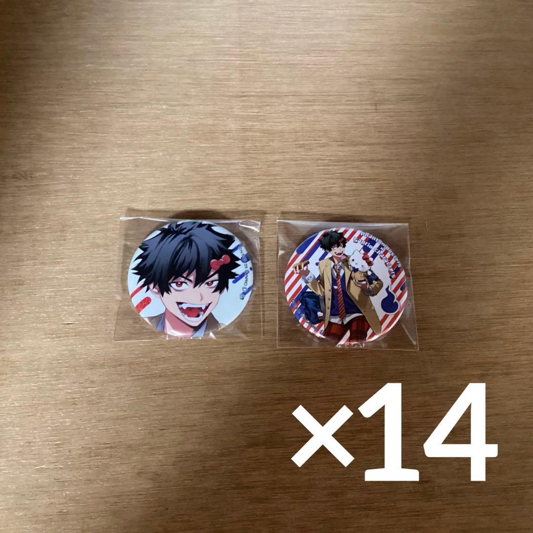 ファントムバスターズ　宍喰野 虎落　ファボテリア　缶バッジ　サンリオ　ファンバス